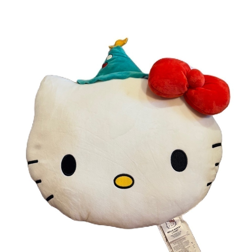 Hello Kitty Large 3D Pillow Christmas Plush NEW
